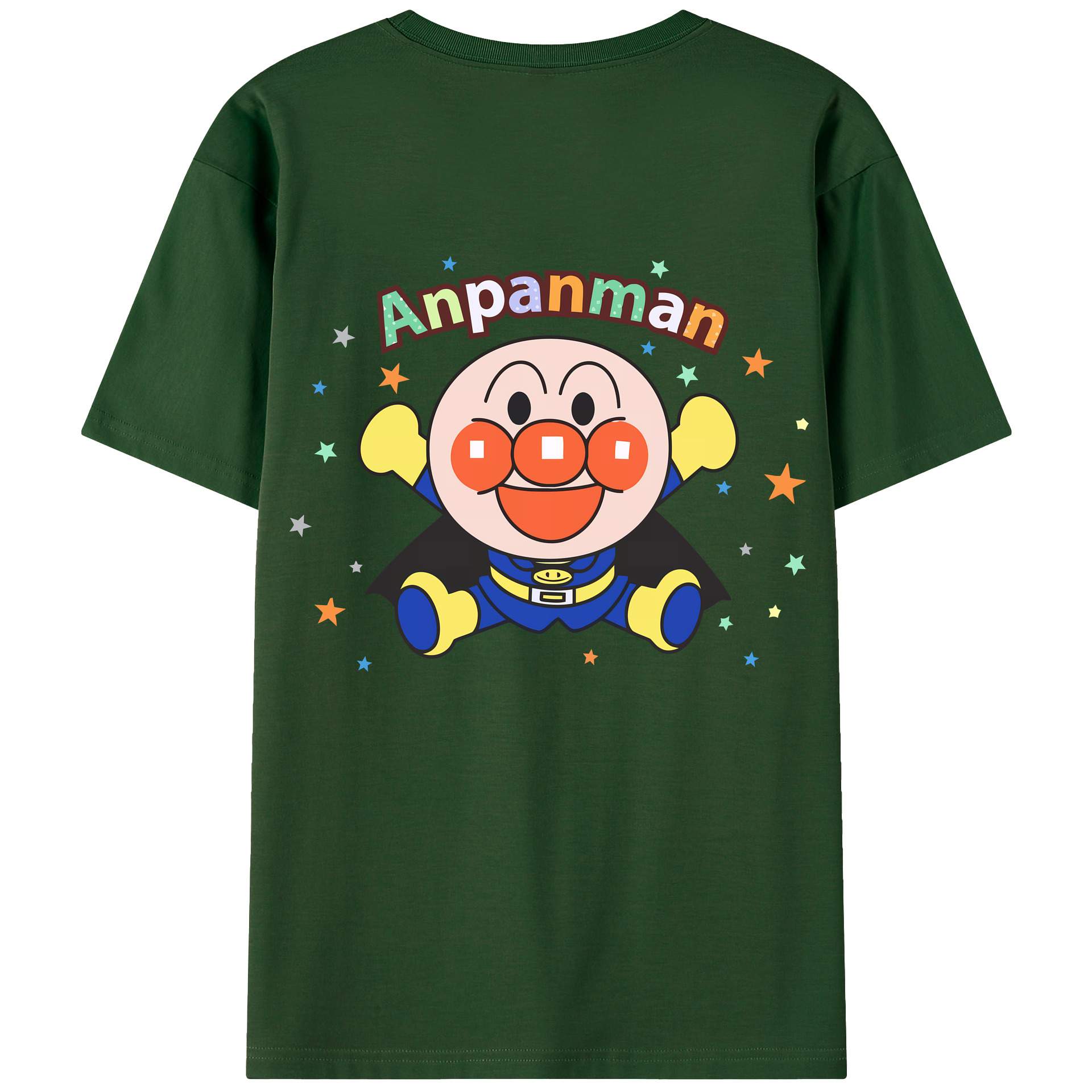 （画像用） アンパンマン Anpanman 綿100％半袖Tシャツ（背面プリント）
